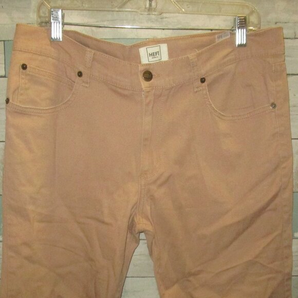 HEFT Denim Co men awesome beige jeans pants size 36 excellent - Picture 3 of 5